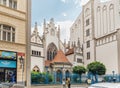 The building of Maisel Sinagogue in old part of Prague in Czech Republic Royalty Free Stock Photo