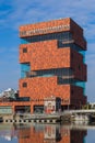 Building of the MAS museum in Antwerp Belgium