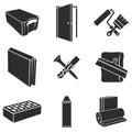 Building materials icons