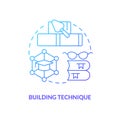 Building memory technique blue gradient concept icon Royalty Free Stock Photo
