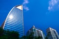 The building is modern with blue sky Royalty Free Stock Photo