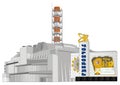 Building and monument of Chermobyl Royalty Free Stock Photo