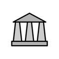 Building museum bank icon. Simple color with outline vector elements of architecture icons for ui and ux, website or mobile Royalty Free Stock Photo