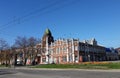 The building of the museum `City` at the intersection of Lenin Avenue and Leo Tolstoy Street in Barnaul. Former City Council build