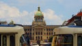 Building Narodni Museum on the Wenceslas Square in Prague