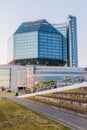 Building of the National Library of Belarus in Min Royalty Free Stock Photo