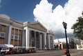 Building near City Hall in Jose Marti Park in Cienfuegos, Cuba. Royalty Free Stock Photo