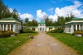 Building of new colonnade in Frantiskovy Lazne Royalty Free Stock Photo