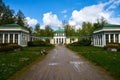 Building of new colonnade in Frantiskovy Lazne Royalty Free Stock Photo