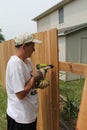 Building a new fence Royalty Free Stock Photo