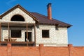 Building new home and roof Royalty Free Stock Photo