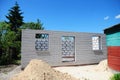 Building New House from Autoclaved Aerated Concrete Blocks. House Construction Site.