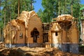 Building of the new log house Royalty Free Stock Photo