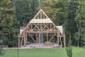 Building a new wooden house. Royalty Free Stock Photo