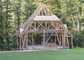 Building a new wooden house. Royalty Free Stock Photo