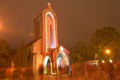 Church and building in Sapa Lao Cai Vetnam Royalty Free Stock Photo