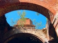 The building of old dilapidated Orthodox Church, inside view