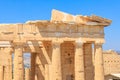 The building is old and has a lot of columns, Acropolis in Athens Royalty Free Stock Photo
