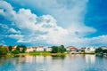 Building In Old Part Minsk, Downtown Nyamiha Royalty Free Stock Photo