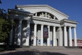 The building of the Opera and Ballet Theater. A beautiful architectural structure with tall white columns.