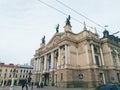 The building of the Opera and Ballet Theater in the city of Lviv