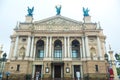 The building of the opera house in the city of Lviv