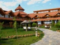 Building with Orange Roofing Tiles in Turkey Royalty Free Stock Photo