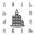 Building outline icon. Simple outline vector element of Building icons set for UI and UX, website or mobile application Royalty Free Stock Photo