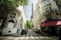 Building in Paris near Eiffel Tower Royalty Free Stock Photo