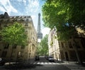 Building in Paris near Eiffel Tower Royalty Free Stock Photo