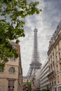 Building in Paris near Eiffel Tower Royalty Free Stock Photo