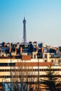 building in Paris near Eiffel Tower Royalty Free Stock Photo