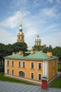 Building in Peter and Paul fortress St. Petersburg Royalty Free Stock Photo