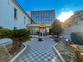 The building of Piraeus Bank in Sparti city, Laconia, Greece. Piraeus Bank is one of the Greek leading retail banks, spread in