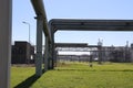 Building of plant with Tanks and pipes in the chemical industries in the Botlek Harbor in Rotterdam in the Netherlands.