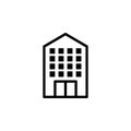 Building police icon. Element of real estate sign for mobile concept and web apps icon. Thin line icon for website design and