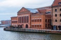 Building of Polish Baltic Philharmonic on the Motlawa river in Gdansk, Poland Royalty Free Stock Photo