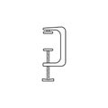 building press icon. Element of construction tools for mobile concept and web apps. Thin line icon for website design and developm
