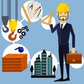 Building Process. Success Engineer Royalty Free Stock Photo