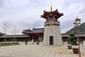 Bell and drum tower of putuoshan buddha college, adobe rgb Royalty Free Stock Photo