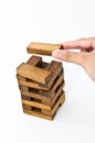 Building puzzle wood Royalty Free Stock Photo