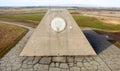 The building of the radio radar in the form of a pyramid on military base.