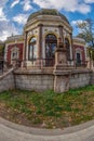 Building of the railway station Baile Herculane, Romania Royalty Free Stock Photo