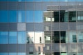 Building reflection in modern glass facade Royalty Free Stock Photo