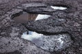 Building Reflection in Street Pot Holes