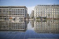 building reflection in watered place south of France