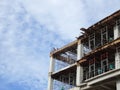 Building reinforcement concrete structure at the construction site.