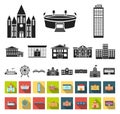 Building repair black,flat icons in set collection for design.Building material and tools vector symbol stock web Royalty Free Stock Photo