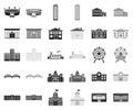 Building repair black,monochrome icons in set collection for design.Building material and tools vector symbol stock web Royalty Free Stock Photo