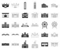 Building repair black,outline icons in set collection for design.Building material and tools vector symbol stock web Royalty Free Stock Photo